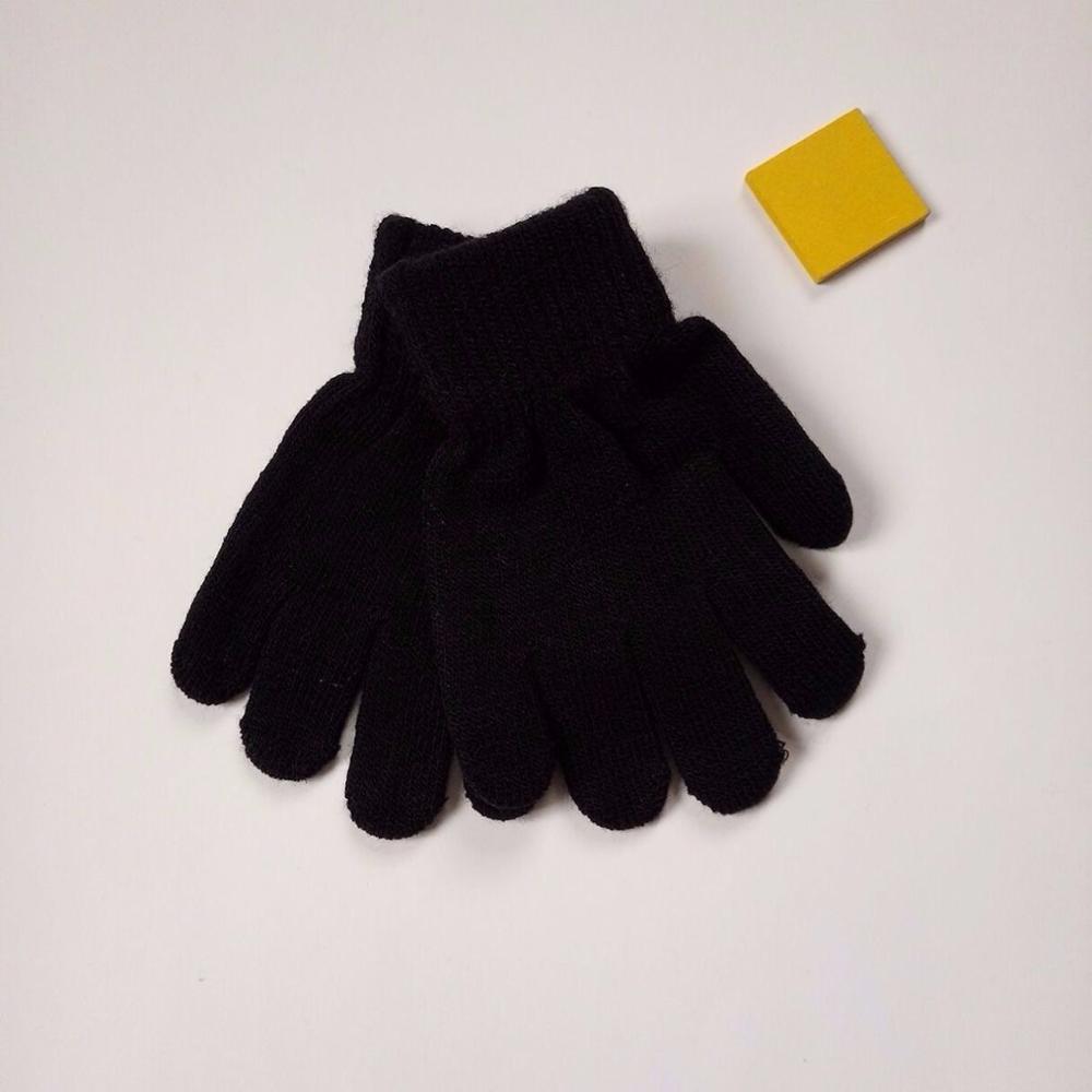 Børns varme handsker om efteråret og vinteren, med elastisk varm effekt, velegnet til børn i alderen 3-10 år, drenge og piger kan: Sort st -402