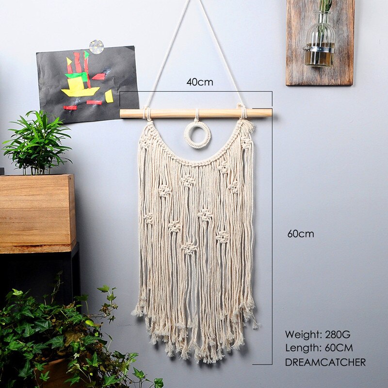 Stor macrame gobeläng macrame vägghängande bondgård dekor makrame rum dekoration gobeläng vägg för kvinnor: Typ 5