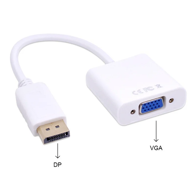 Displayport skjermport dp til vga adapterkabel hann til kvinnelig omformer for pc datamaskin laptop hdtv monitor projektor