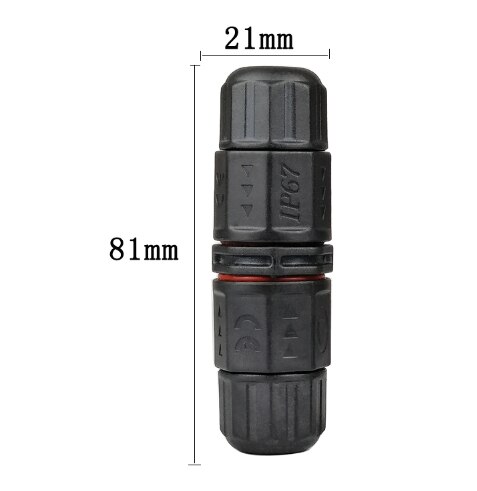 IP68 electrical cable waterproof connector 2 Pin 3 Pin 4 Pin 5 Pin Terminal Adapter Wire Connector Screw Pin LED Light connector: I type / 3 core