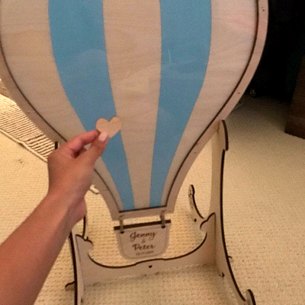 Caja de caída de boda con globo de aire , libro de visitas de boda, caja de caída de evento especial, caja de caída de cumpleaños, G