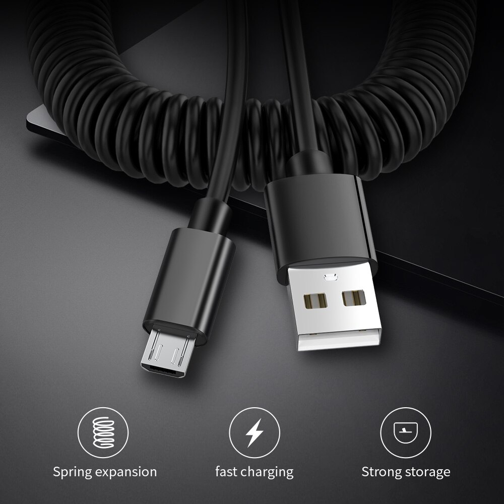 Frühling 2,4 EINE Micro USB Typ-C kabel Versenkbare Ladegerät USB Typ c Daten Kabel für Huawei p20 Schnelle chager für Samsung S9 8 Xiaomi