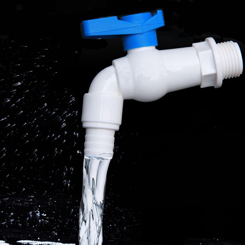PVC Pipe Fitting - 1/2" 3/4" Faucet Kitchen Garden Washbasin bathroom Washing Machine Plastic Threaded Tap Plumbing Accessories