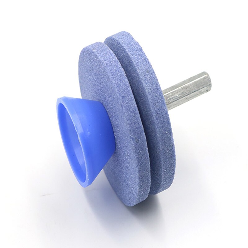 55MM Faster Lawn Mower Sharpener Lawnmower Blade Sharpener Universal Grinding Rotary Drill Universal Grinding Rotary Drill Cuts: 03