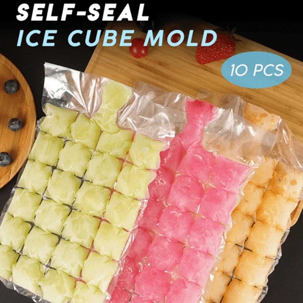 Ice-making Bags Disposable Water Injection Juice Maker Drink Ice Molds Summer DIY Drinking Tool Kitchen Ice Cube Bags 10pcs