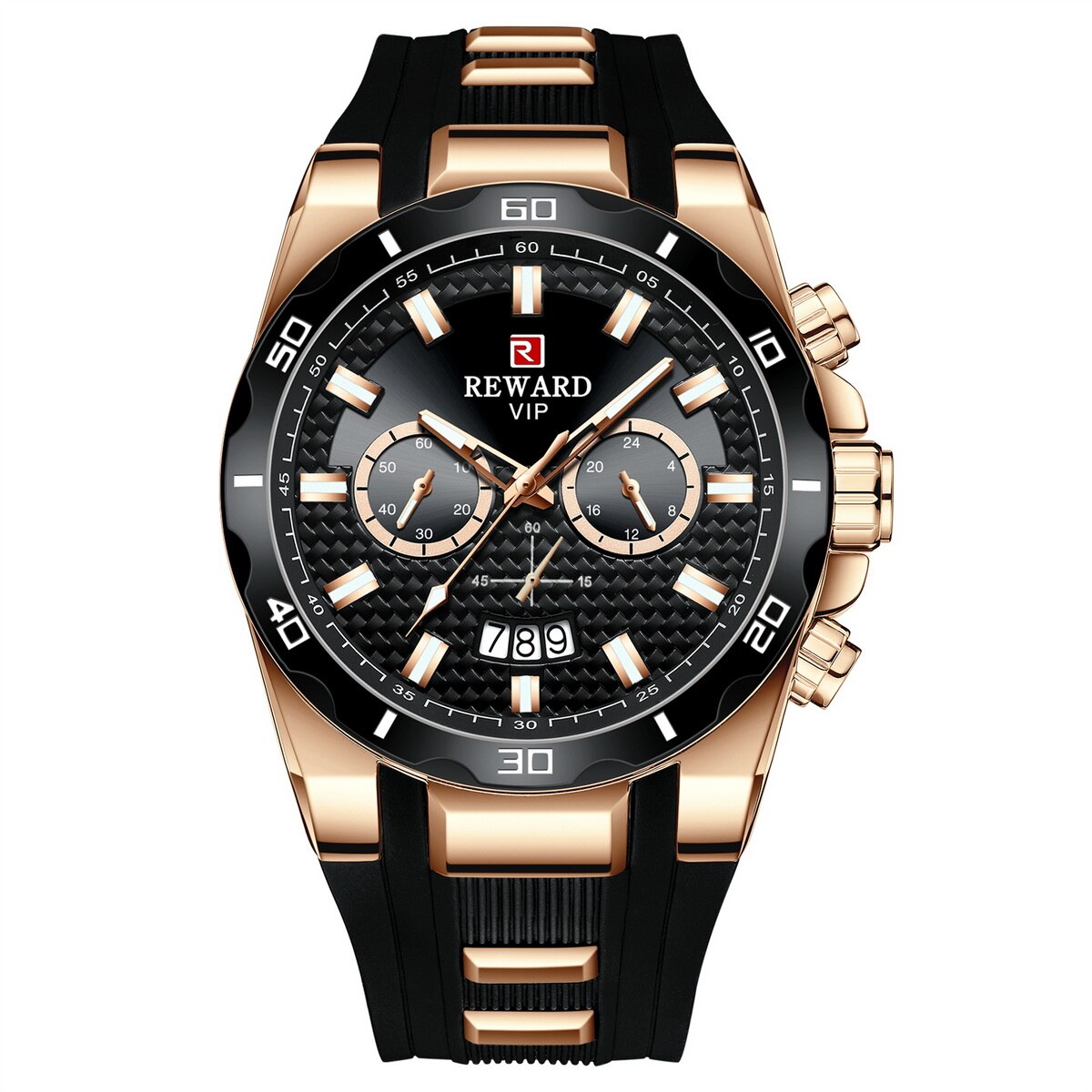 Sport Heren Quartz Horloges Luxe Groene Horloge Voor Mannen Siliconen Horloge Waterdicht Klok Relogio Masculino: Black Gold