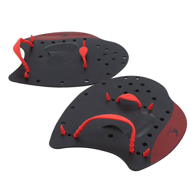 Professionele Zwemmen Paddle Fin Flipper Voor Zwemmen Leren Training Gear Verstelbare Siliconen Hand Fin Zwemvliezen Duiken Handschoenen: red