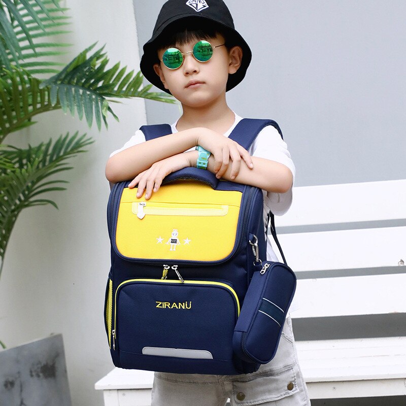 Verwisselbare Kinderen Trolley Schooltas 2/6 wielen ZIRANYU Kids Wheeled tas Nylon Waterdichte Reistas Mochilas