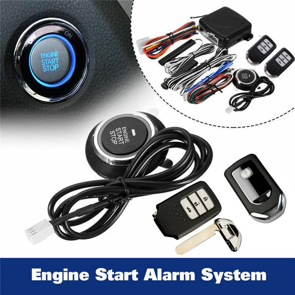 Original Car Keyless Entry System One Button Universal Start Vibration Alarm Pke 12V Remote Control Induction Starter