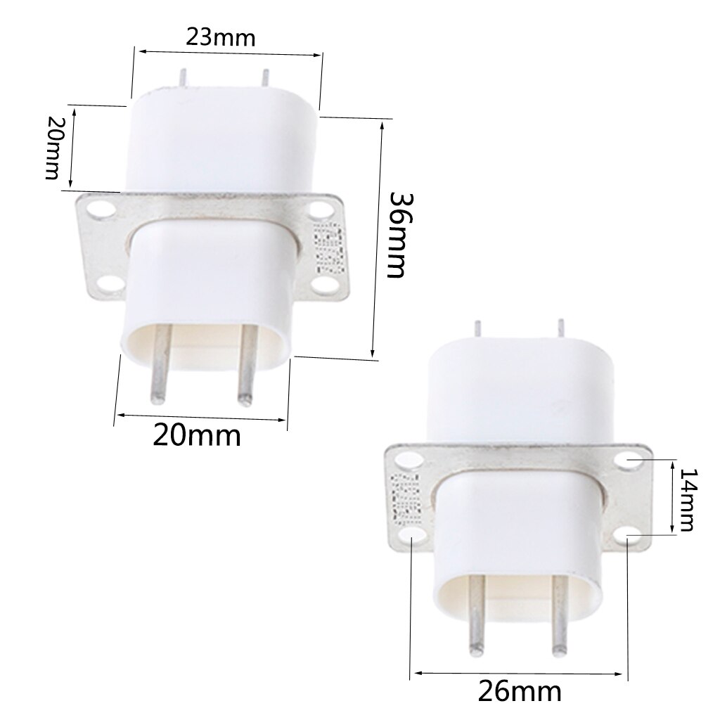 5Pcs Electronic Microwave Oven Magnetron 4 Filament Pin Sockets Converter Home
