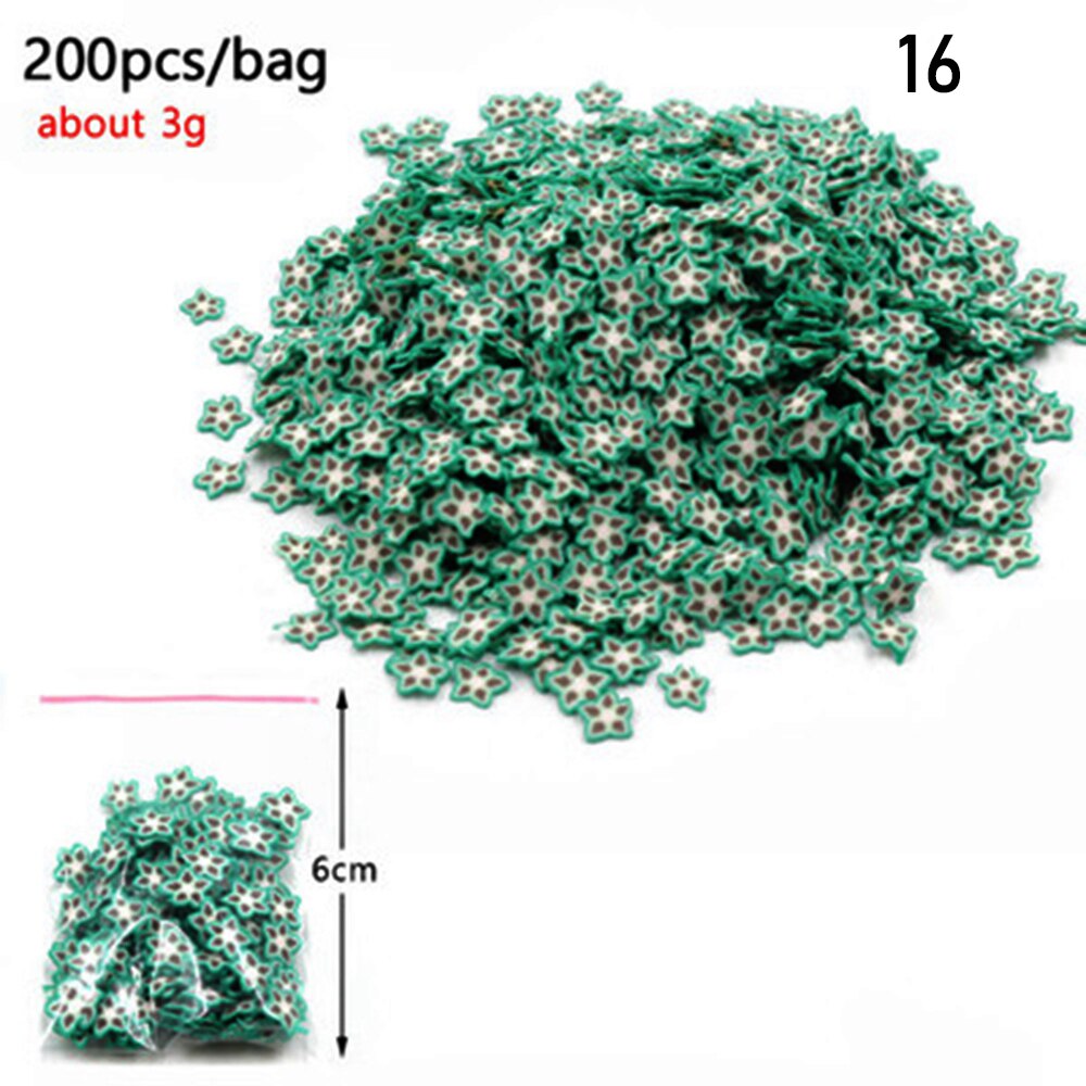 200pcs Frutta Bead Pendenti e Ciondoli per Slime Accessori Birichino Decorazione FAI DA TE Aggiunta in Melma Clound Sabbia Giocattolo di Riempimento Scintillio Chiaro set: 16