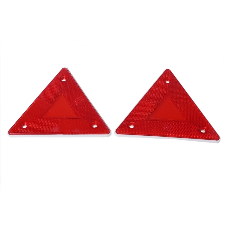 2 Pcs Triangle Warning Reflector Alerts Safety Plate Rear Light Trailer Fire Car 1XCF