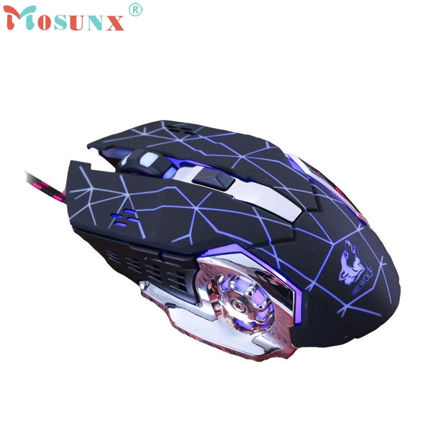Mus raton led lys 4000 dpi optisk usb ergonomisk gamer gaming mus genopladelig computermus 18 aug 3