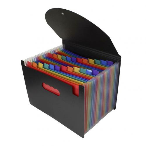 Colorful A5 Multi-Layer Expanding File Receipt Folder Organizer Pockets Holder: Rainbow 24 layer