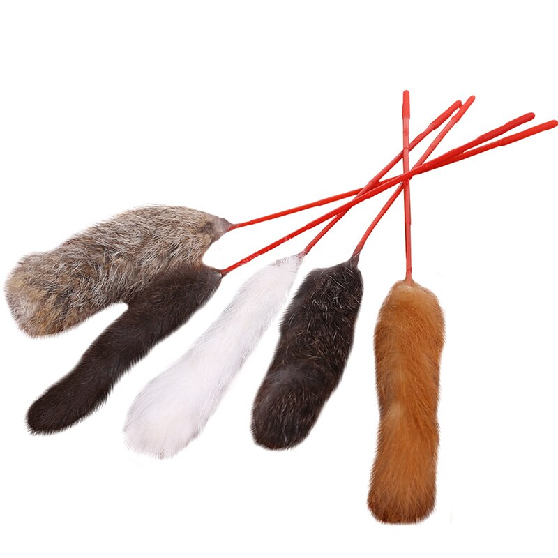 Katt interaktiv leksak pinne fjäder trollspö med liten klocka mus bur leksaker plast konstgjord färgglad katt teaser leksak husdjur tillbehör