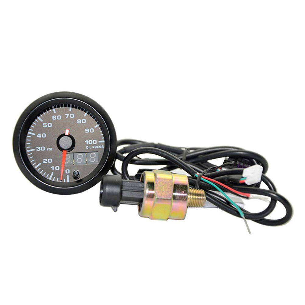 52MM/2 Digital & Pointer Display High Speed Stepper Motor Oil Pressure Gauge Car Modification Meter Boost Gauges