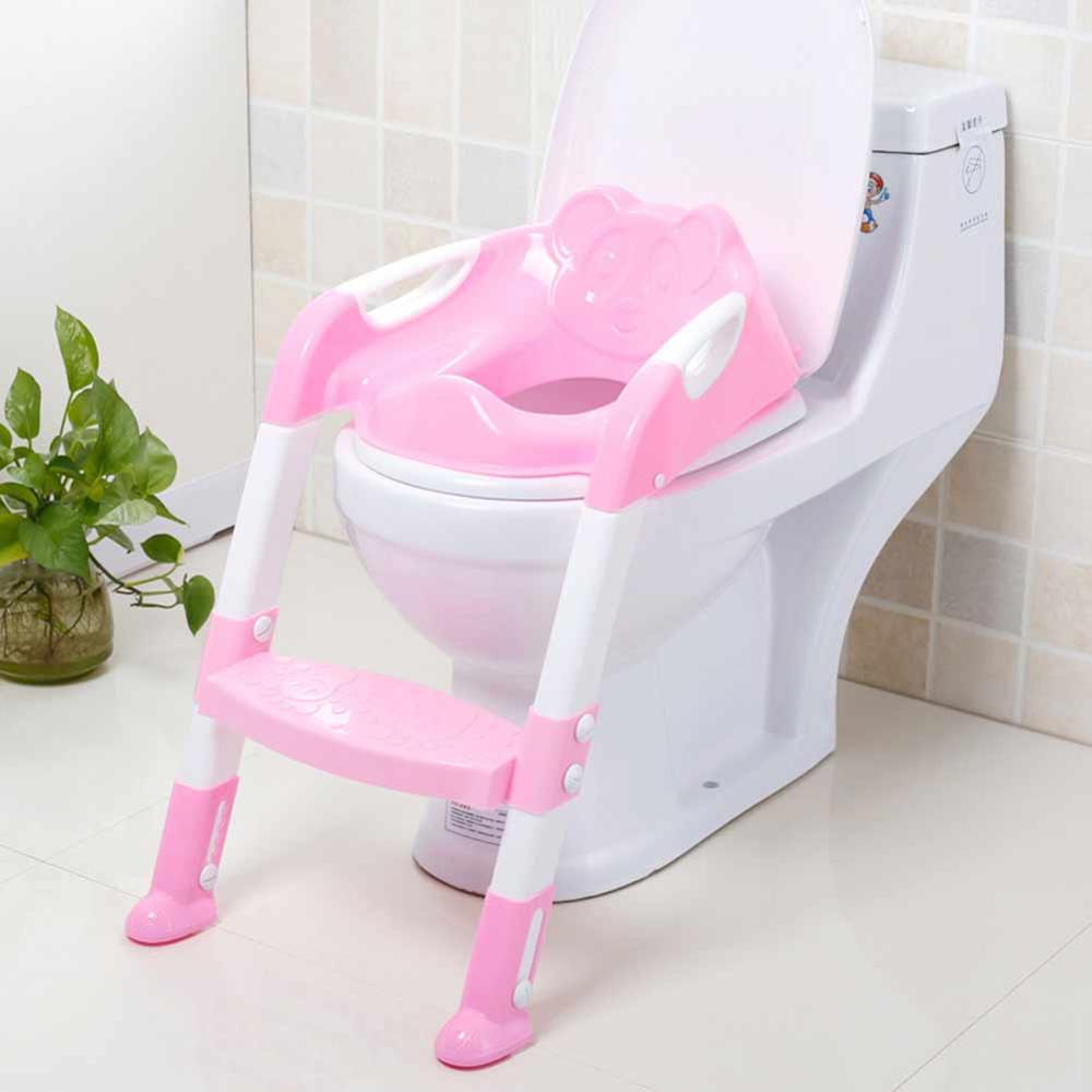 Opvouwbare Baby Zindelijkheidstraining Seat Baby Kinderen Potje Wc Zuigeling Kinderen Toiletzitting Met Verstelbare Ladder: B2