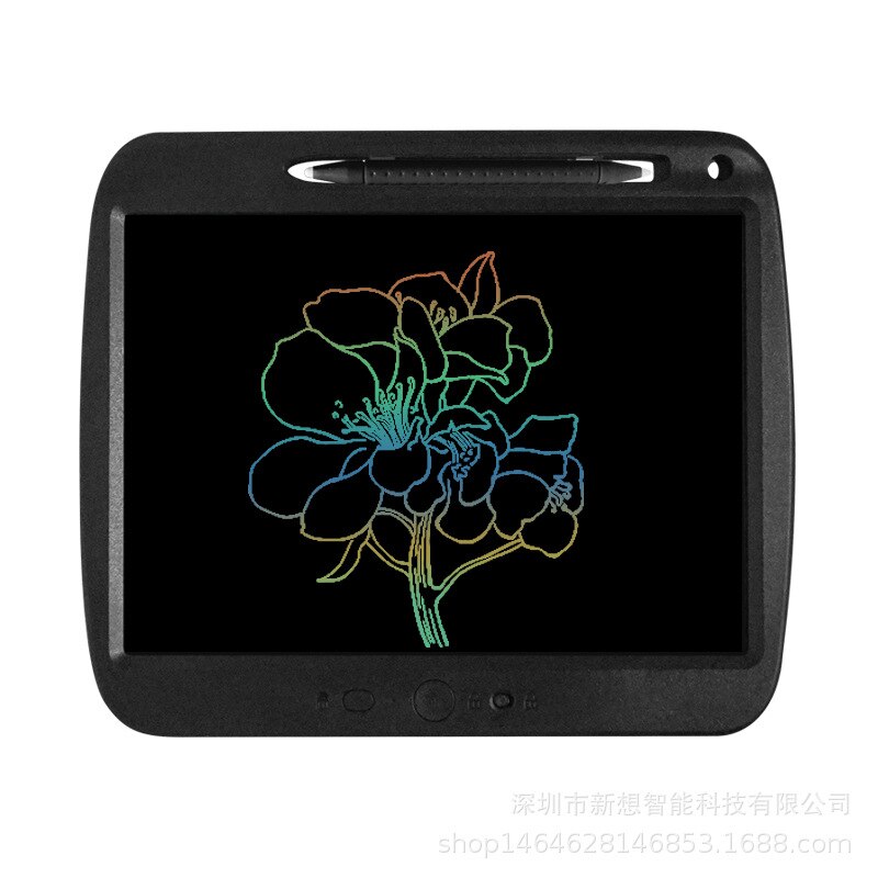 9'' Rechargeable Colorful Drawing Tablet Writing Digital Tablet Graphic Handwriting Pad Electronic Animal Board for Child: Black