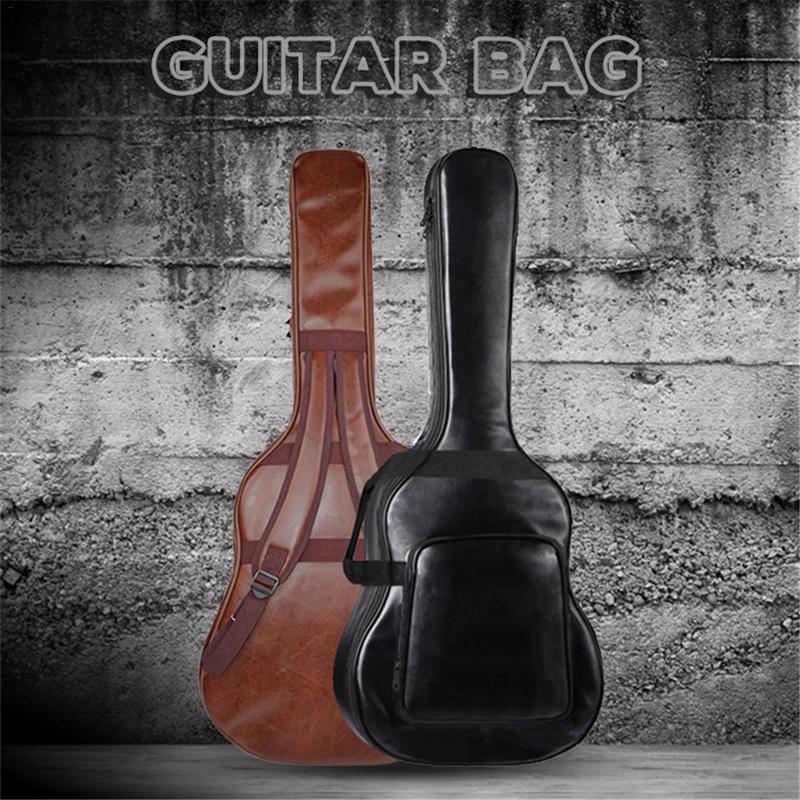 Vandtæt guitar rygsæk taske fortykkede musikinstrument rygsække til 40 41 tommer guitar taske pu musik rygsæk tasker
