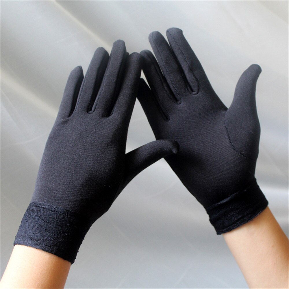 Elegante Dunne Vrouwen Fluwelen Touch Screen Handschoenen Volledige Vinger Kant Pols Wanten Winddicht Handschoen Vrouwelijke Meisjes