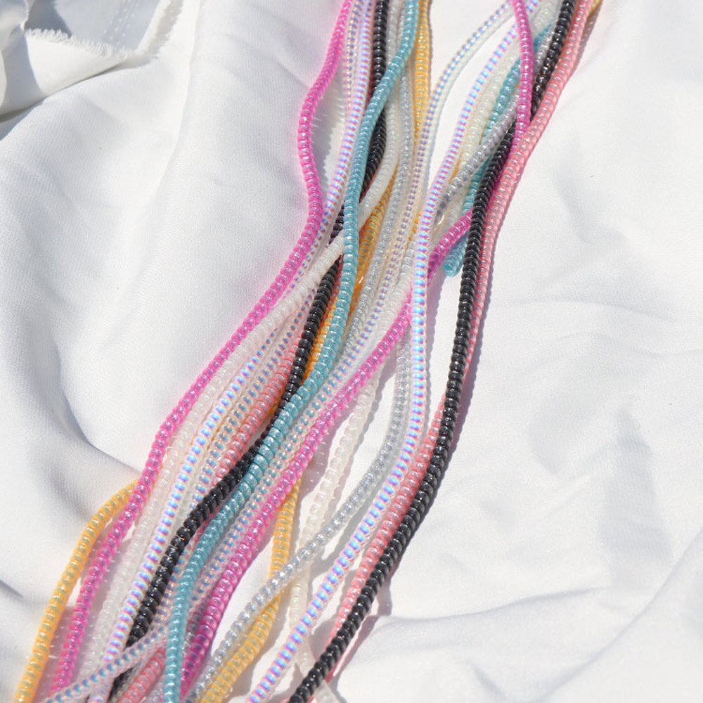 1.55m USB Data Charging Line Cable Protector Wrap Cable Organizer Spring Winder Protection Rope