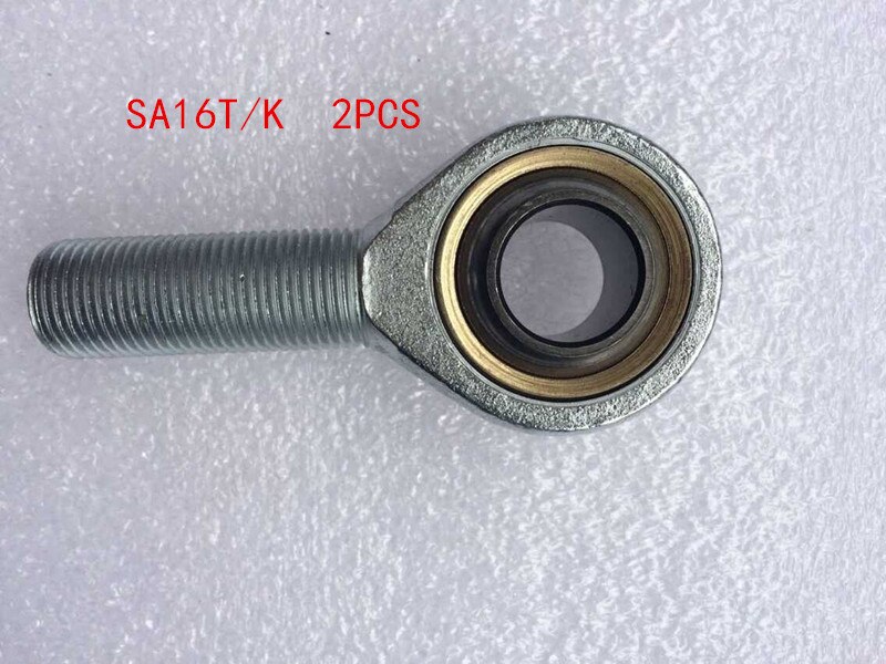 2pcs SA16T/K1 6mm Male Threaded Rod End Joint Bearing M16*2