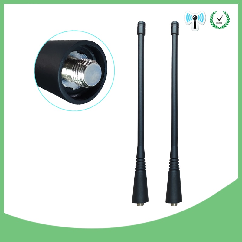 2 uds Antena walkie talkie de UHF 400-470Mhz para el NAE6483 GP300 GP340 GP360 GP380 CP200 CP200D HT1250 EP450