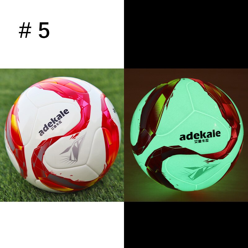 Glow In Dark Soccer Ball Seamless Wear Resistant Durable Training Ball Adults Kids Night Match Glowing Soccer Balls Size 5 4: Upgraded size 5 02