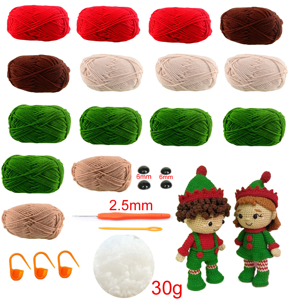 Joli Gril Crochet Kit poupée bricolage tricot amigurumi Crochet animaux kits noël chat chien lapin jouet oiseau insecte fait à la main: plum