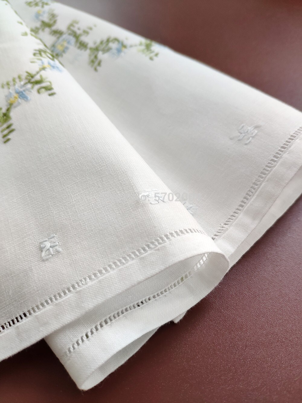 Hand-embroidered Cross Stitch Diablement Fort Doily Tablecloth