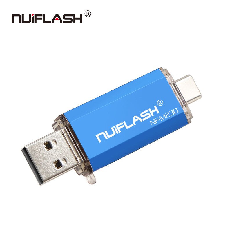 Nuiflash Type C 2.0 Usb Flash Drive Pendrive Tiny 4 Gb 8 Gb 16 Gb 32 Gb 64 Gb Pen drive U Stok 128gbU Disk Memory Stick Kleine: 8GB / blue