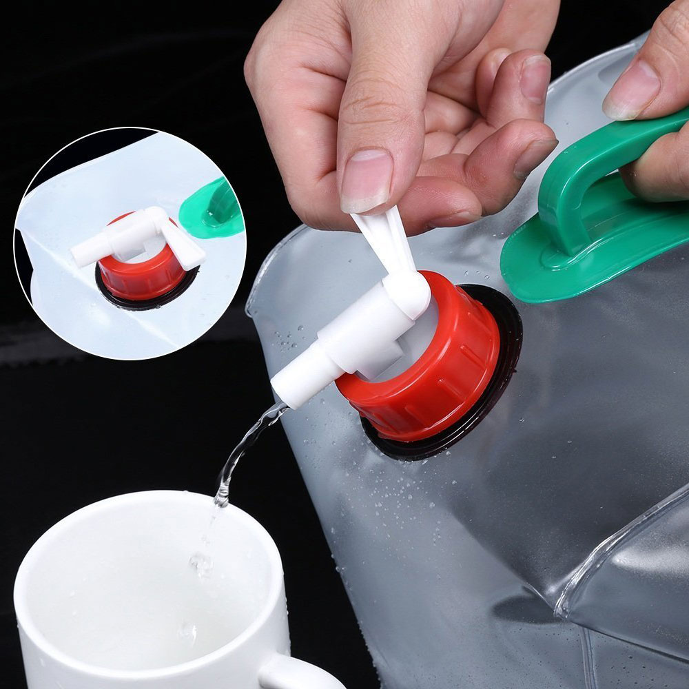 Wateropslagcontainers opvouwbaar bpa-vrij, opvouwbaar kamperen backpacken waterdraagfles tas kan  - 20 l