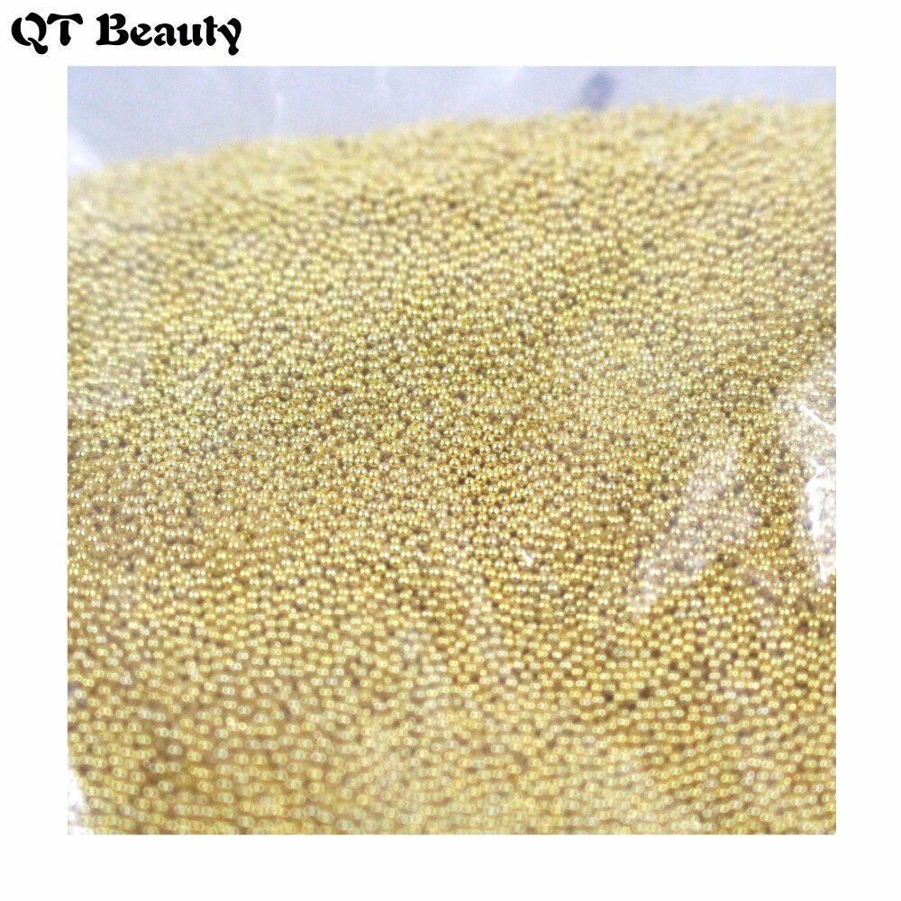 400g/ poser 100%  guld/sølv neglelak gel decals mini runde 0.6/0.8/1mm metal perle bolde kaviar gør det selv 3d negle kunst dekorations tips