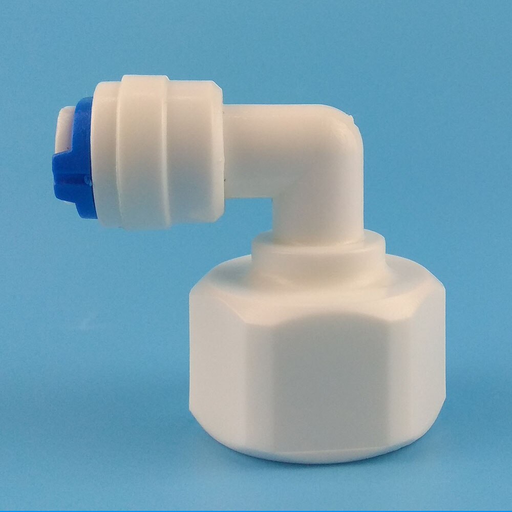 5PCS 1/2" Internal thread to 1/4" Elbow type L RO Water Fitting Tune Quick Connect Reverse Osmosis White elbow connection