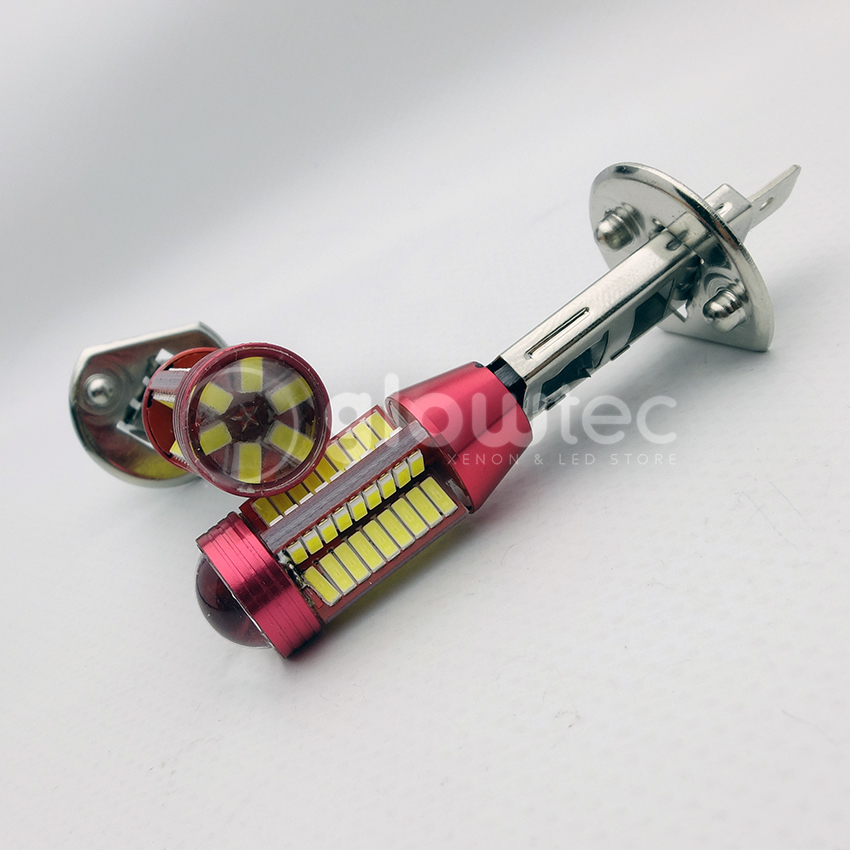 H1 78 SMD 4014 lens LED-koplamplamp 78smd Lamp externe mistlamp lampen Wit 12V tot 18V