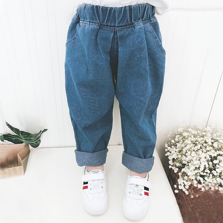 Mærke børnetøj drenge og piger jeans forår sutum børn casual jeans bukser baby bukser børn denim bukser