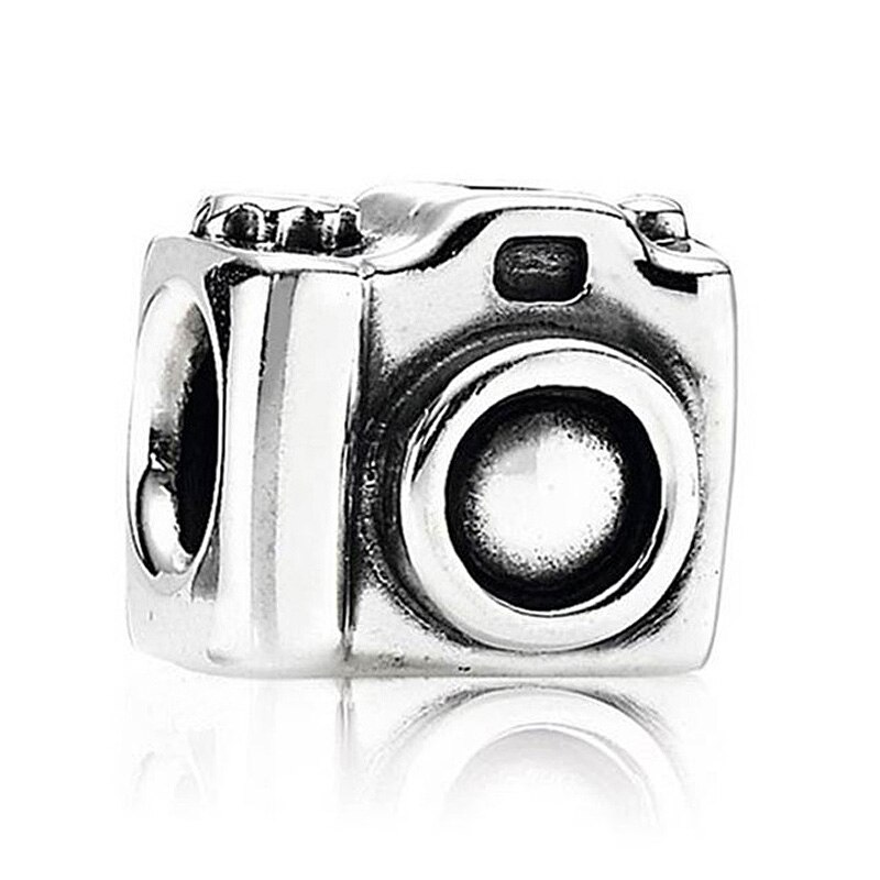 Camera Aeroplane Christmas Train Adventure Travel Bag Suitcase Charm 925 Sterling Silver Beads Fit Bracelet DIY Jewelry: B500