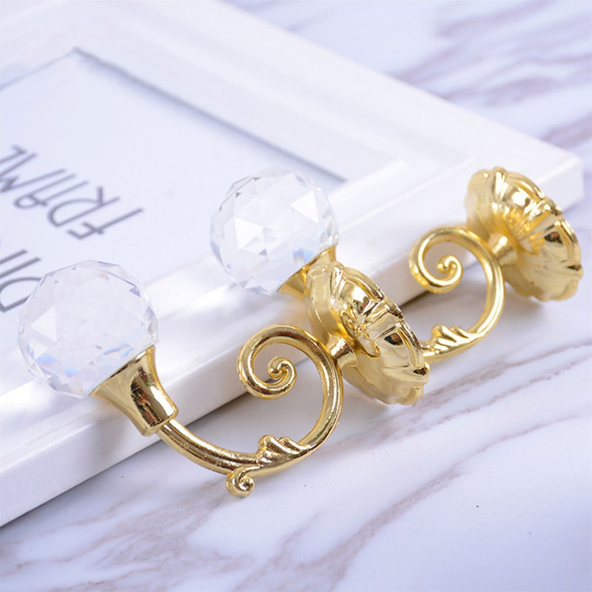 2 st kristall gardinhållare hållback fönster draperi knyta tillbaka hängare krokar hem klassisk stil dekoration