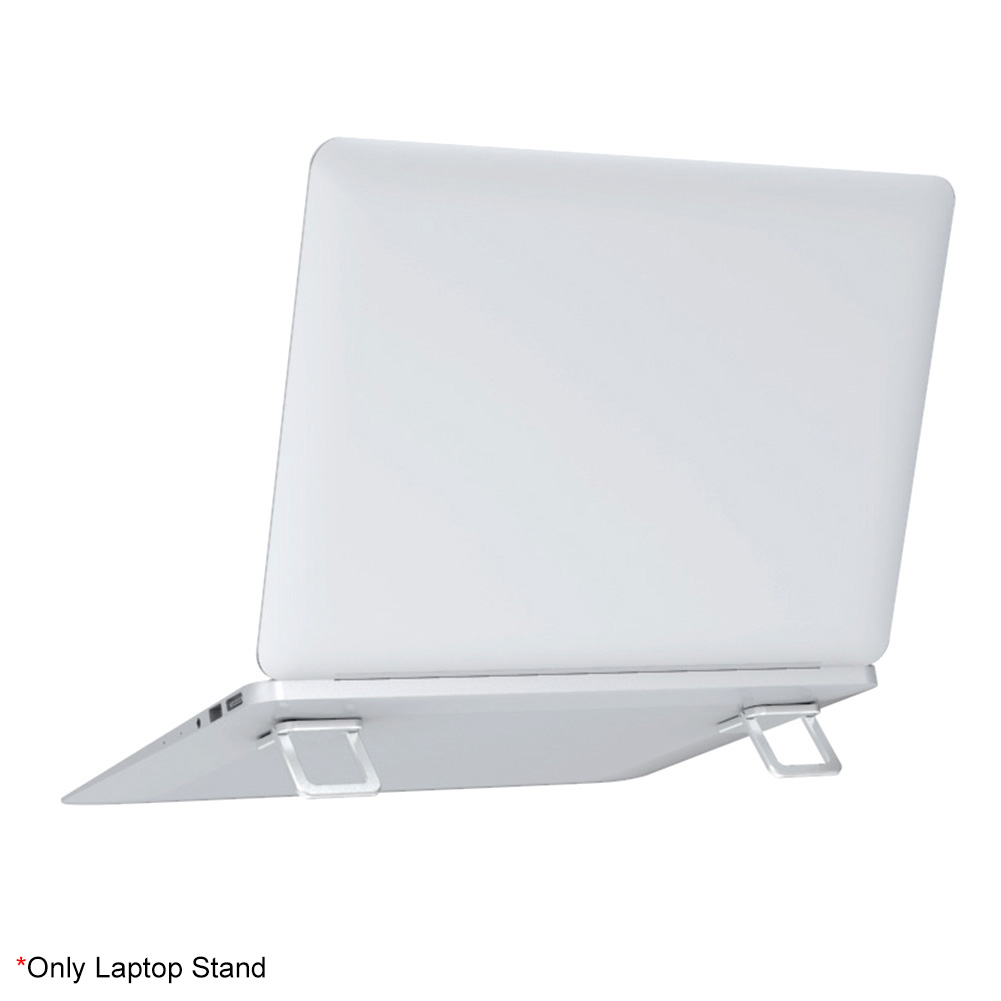 1 paar ergonomischer, faltbarer mini-laptopständer aus aluminiumlegierung für schreibtisch und zuhause mit wärmeableitung, universell einsetzbar