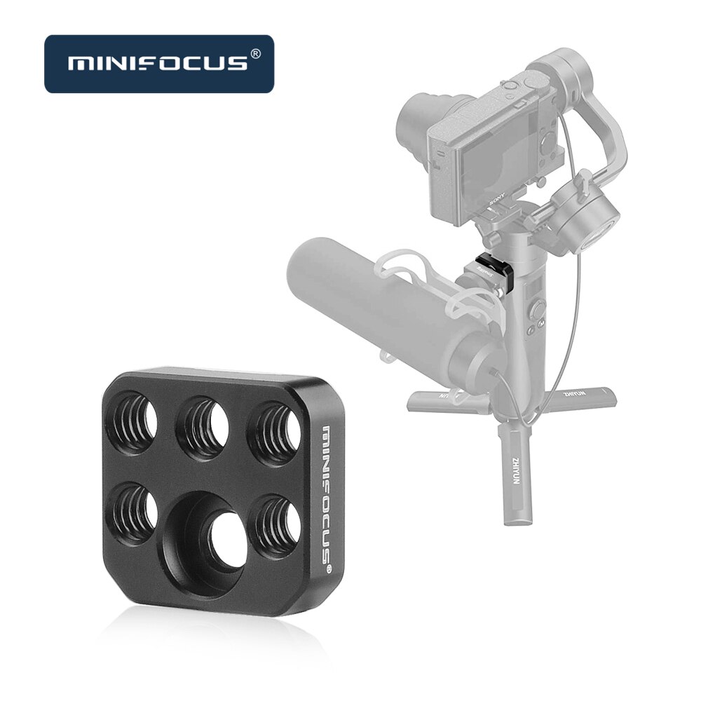 Kran  m2 mouting platta för zhiyun kran -m2 sidofäste w / 1/4 gänghål kall sko för magiska arm monitor mikrofon diy alternativet