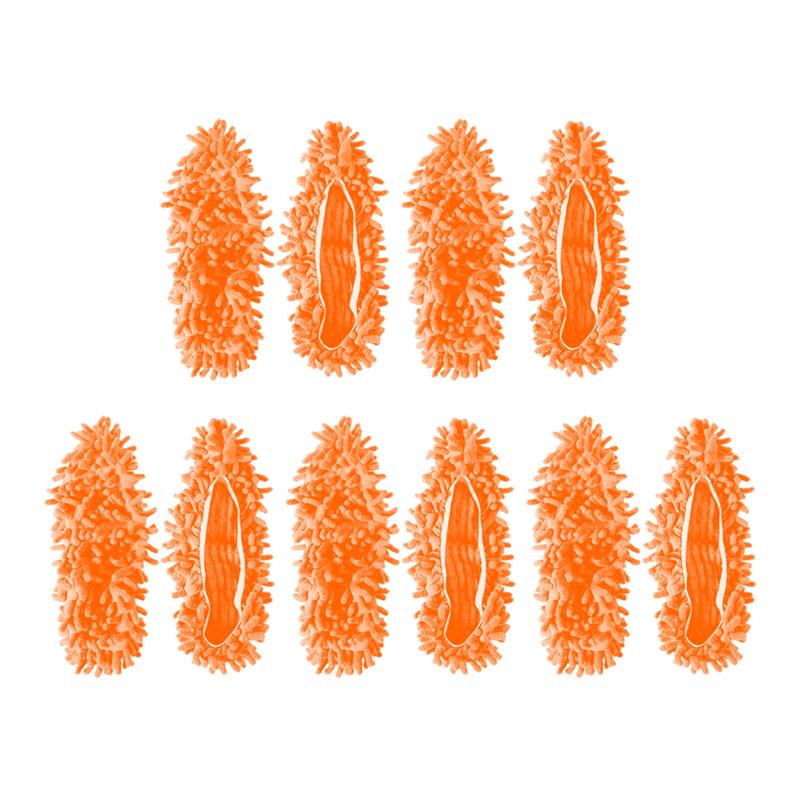 Calcetines de microfibra para pies, accesorio de limpieza práctico y elástico, herramienta para mopa, zapatilla de tela para suelo de vidrio, 10 piezas: Azul