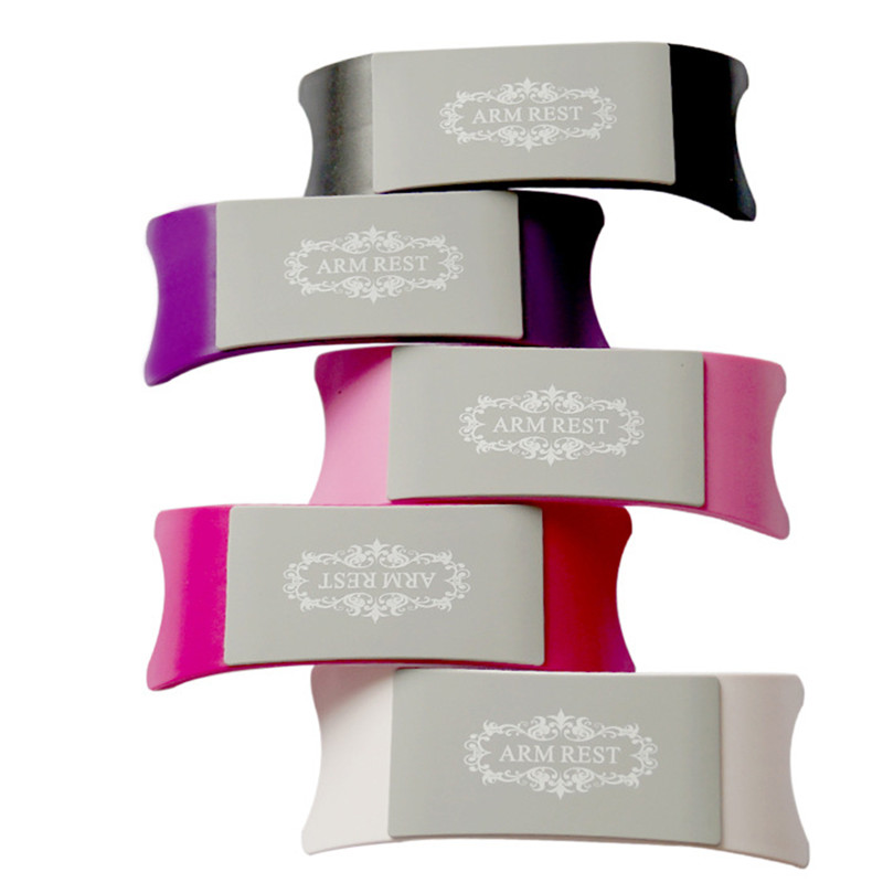 Stół robić malowania paznokci podłokietnik uchwyt silikonowy robić paznokci biurko podłokietnik z tworzywa sztucznego poduszka robić paznokci na rękę odpoczynku dla salon pielęgnacji paznokci kolorowe: losowy kolor 5szt