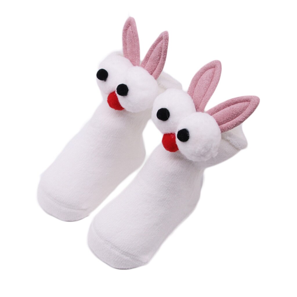 Calcetines de algodón antideslizantes con dibujos animados para bebés, calcetín para niños y niñas: WH