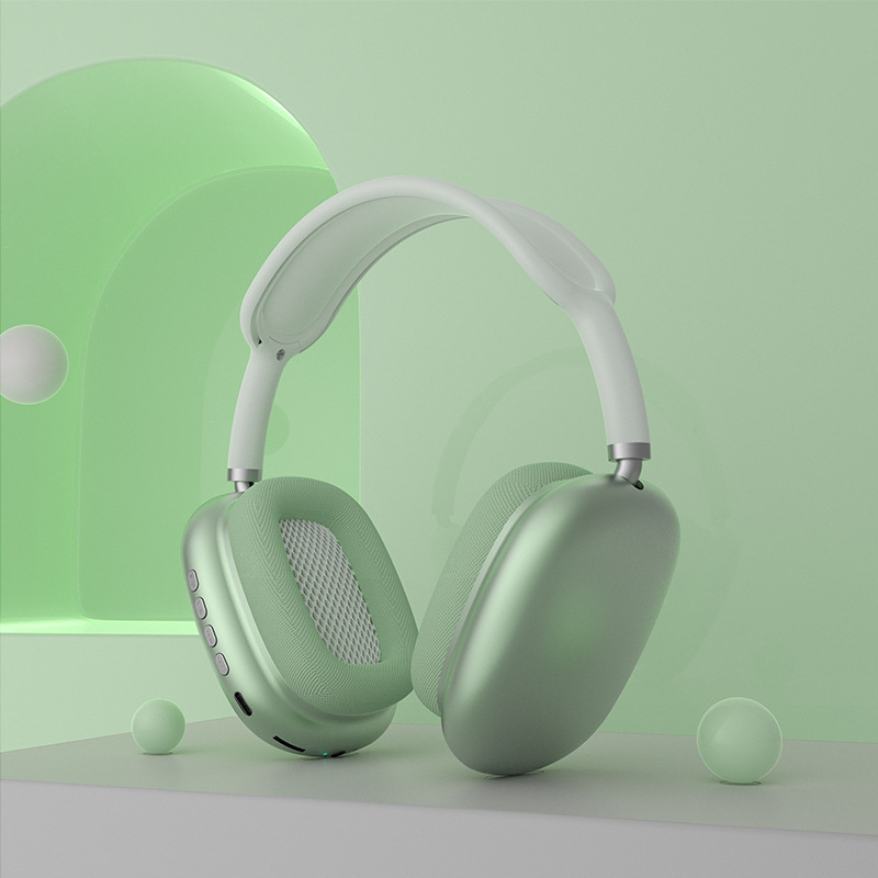 P9 – casque d&#39;écoute sans fil Bluetooth pour téléphone portable, avec caisson de basses: green