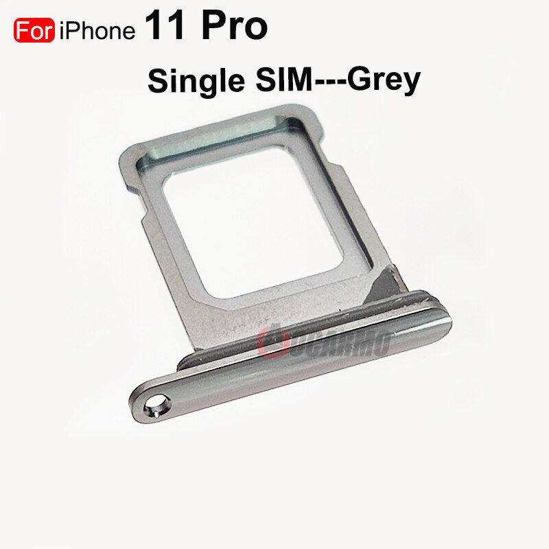 Aocarmo 10 sztuk/partia podwójna karta Sim dla iPhone 11 zawodowiec pojedyncze gniazdo karty SIM taca uchwyt adapter gniazdo części zamienne