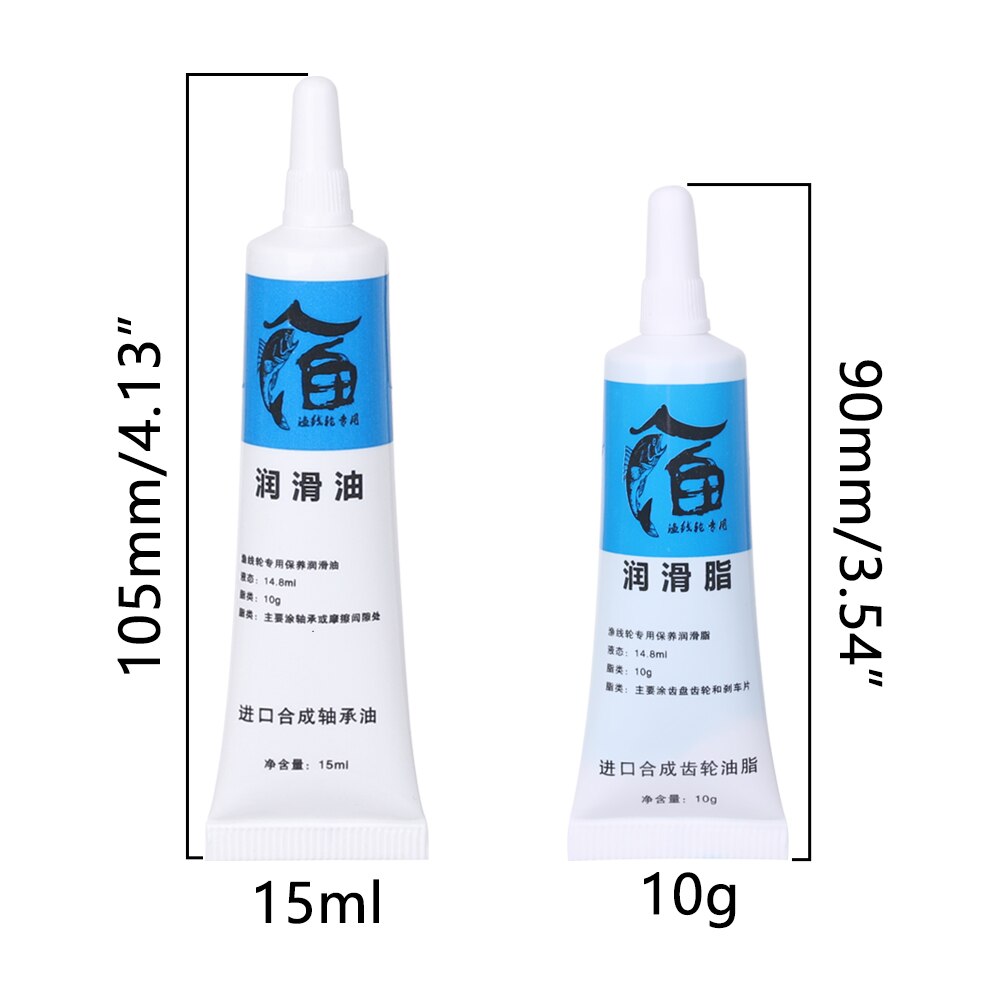 Aceite de carrete de pesca/rodamiento de piñón de Metal, grasa lubricante duradera, accesorios de pesca de , aceite líquido de engranaje, 1/2 Uds.