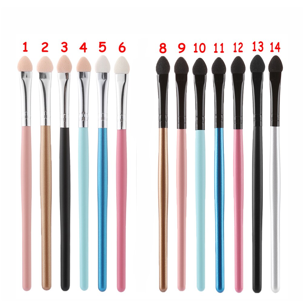 Pinceau à Long manche pour fard à paupières, éponge professionnelle, bâton à sourcils, applicateur de fard à paupières Portable, Eyeliner, outils de maquillage cosmétique, 2 pièces