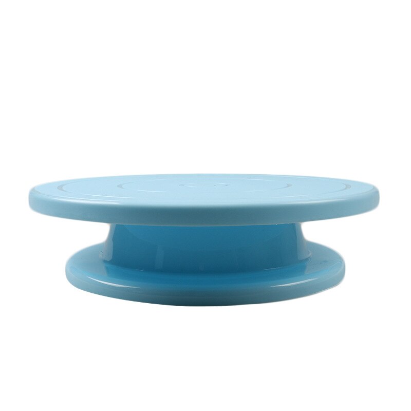 Cake Turntable Stand Cake Decoration Accessories DIY Mold Rotating Stable Anti-skid Round Cake Table Kitchen Baking Tools: Blue