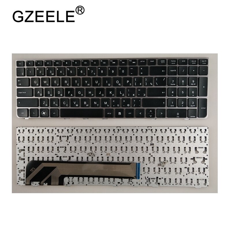 teclado ruso para portátil GZEELE para HP PROBOOK 4530 4530S 4730 4730S 4535S 4735s RU con marco plateado para reemplazar notebook