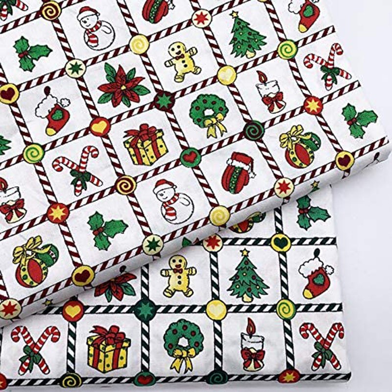 6 stk 100%  jul bomuld håndværk stof bundt patchwork 50 x 40cm quiltning sy julemønster klude diy artcraft stof